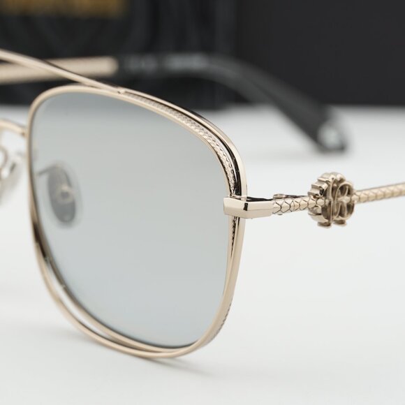 Roberto Cavalli SRC059M 8FFX Aviator Sunglasses - Gold/Grey display picture 1